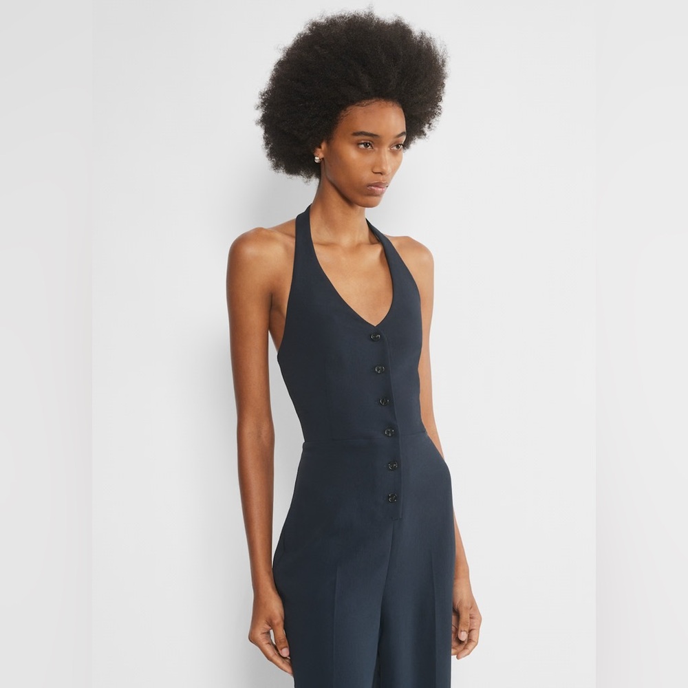NWT - Wilfred Upscale Jumpsuit - Dark Night Navy - Size 6 - Picture 2 of 7